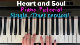 Heart and Soul - Easy Piano Tutorial