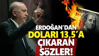 Erdoğan'dan doları 13,5'a çıkaran sözler!