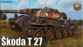 ТОП статист на чешском прем танке ✅ World of Tanks Skoda T 27 лучший бой