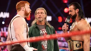 EDGE'S CONFRONTATION WITH DREW MCINTYRE ENDS WITH A SHEAMUS BROGUE KICK WWE RAW FULL SEGMENT