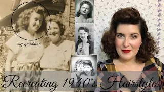 I Tried Recreating 1940's Hair || Easy vintage looks for every day