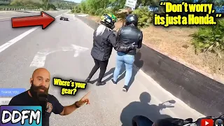 This Girl Crashed Her Brand New Honda CBR / @PrimalVillains Motorcycle Crash Compilation Review