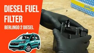 How to replace the diesel fuel filter Berlingo mk2 1.6 HDI ⛽