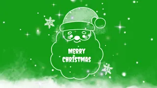 Mery Christmas wishes with Snowman and fog | Green Screen Library