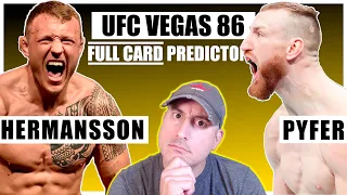 UFC Vegas 86: Hermansson vs. Pyfer FULL CARD Predictions and Bets