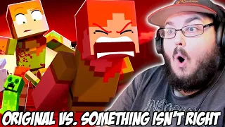 "ANGRY ALEX" 🎵 [VERSION A] Original VS. Something Isn't Right (Minecraft Animation Video) REACTION!!