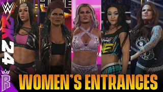 WWE 2K24: 50+ Women's Entrances #WWE2K24
