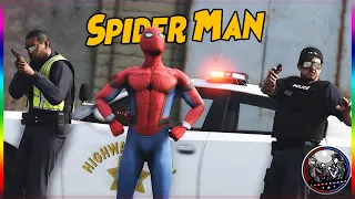 SPIDER MAN HELPS COP CATCH CRIMINALS (GTA 5 SUPERHERO ROLEPLAY)