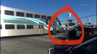 *CAUGHT ON CAMERA* Los Angeles pilot rescued five seconds before train crashes into plane