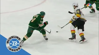 Alex Tuch splits Wild defenders and puts it past Cam Talbot