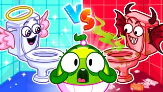 Angel vs Demon  Potty 🚽 II Best Stories for Kids by Meet Penny 🥑💖