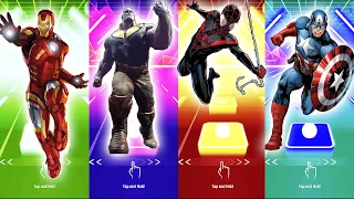 Tiles Hop Marvel & DC, Iron Man vs Thanos vs Miles Morales vs Captain America