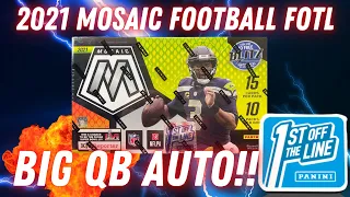 2021 Panini Mosaic Football Hobby Box FOTL. Release Day! BIG QB AUTO!