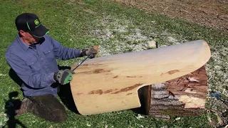 How to make a log chair