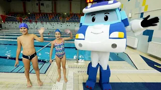 Олимпиада 2021 🏊 Синхронное плавание 🏅 Спортивные Челленджи с Робокаром Поли