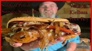 Homemade Polish Sausage Sandwich | Venison Kielbasa Smoked Sausage Poor Boy Sandwich