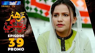 Zahar Zindagi - Ep 39 Promo | Sindh TV Soap Serial | SindhTVHD Drama