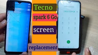 Tecno spark 6 go screen replacement | spark 6 go disassembly