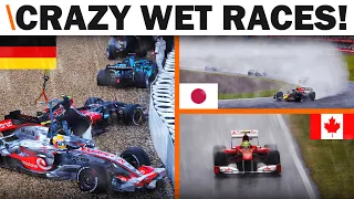 6 of the CRAZIEST wet F1 races