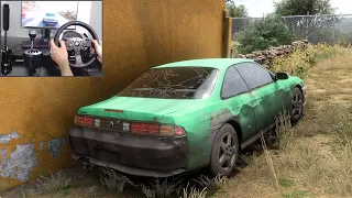 Rebuilding a Nissan Silvia S14 - Forza Horizon 5 | Steering Wheel + Shifter Gameplay