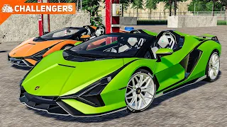 LS19 CHALLENGERS #7: Mit Lamborghinis auf der Rennstrecke mit Hindernissen | FARMING SIMULATOR 19