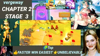 LORDS MOBILE |Extra|EASIEST GUIDE| vergeway chapter 2|stage 3|superfast🚀win Easily🤺 LORDSMOBILE