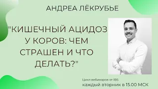 Андреа Лёкрубье с темой : Кишечный ацидоз у коров: чем страшен и что делать?⚡