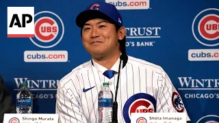 Shōta Imanaga introduced in Chicago: 'Go Cubs Go!'