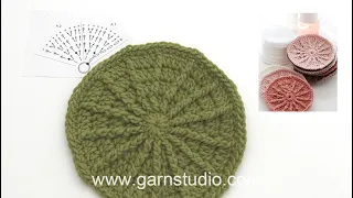 How to crochet the make-up pad in DROPS Extra 0-1494