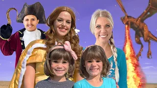 MAGIC PLAY TIME with Elsa, Belle, Kate & Lilly in Fairytale Land! Escape the Dragon 😱