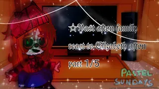 ☆ Past afton family react to Elizabeth afton part 1/5//Gacha X fnaf//Reaction video//