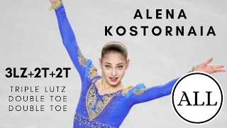 Alena KOSTORNAIA ALL TRIPLE LUTZ DOUBLE TOE DOUBLE TOE (3Lz + 2T + 2T) #AленаKосторная