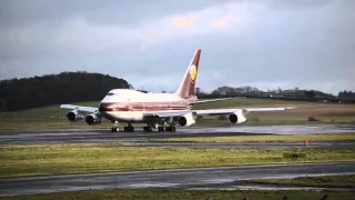 Boeing 747SP take-off, Prestwick, Scotland