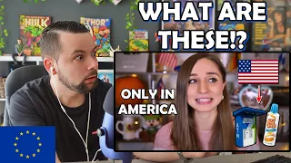 European Reacts to 7 things I had NEVER SEEN before I came to the USA