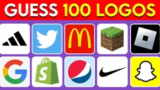 Guess the Logo in 3 Seconds  100 Famous Logos  Quiz Logo 2024