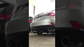 2014 Lexus IS350 F sport with Invidia Axle Back exhaust (warm start-up)