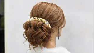 Textured messy low bridal bun| Nissara Hairstylist Thailand