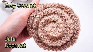 Make New Crochet Doormat with jute || जूट के साथ डोरमैट कैसे बनाते हैं || Jute doormat