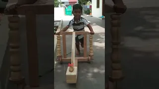 3 wheel wooden walker