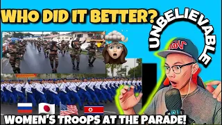 Женские войска на параде. Кто лучше?-WOMEN’S TROOPS AT THE PARADE. WHO IS BETTER? (REACTION)