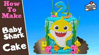 Baby Shark Cake Tutorial - How to Make Easy Baby Shark Number Cake Topper