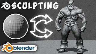 Blender Character Sculpting (Old Warrior) learn With Me