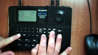 Alesis SR-16. Recalling a drum set in Alesis SR-16