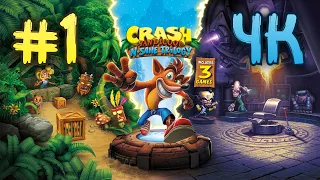 Crash Bandicoot Remastered ⦁ Полное прохождение ⦁ Без комментариев ⦁ 4K60FPS