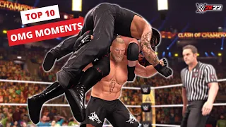 TOP 10 OMG! Moments of WWE 2K22