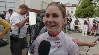 Niamh Fisher-Black - Interview at the finish - Stage 4 - Tour de Suisse Women 2023