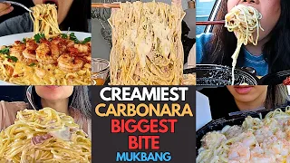 😋🍝🤤 Mouthwatering Moments: Creamiest Carbonara Mukbang | Biggest Bite | MUKBANG COMPILATION😍😊🍝