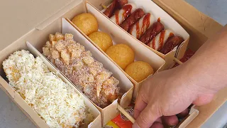 Various Shapes of Cheese Hot Dog Combo / Korean street food