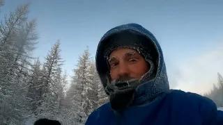 Прогулка по  лесу в лютый мороз -50