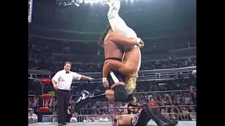 Mongo McMichael Turns on Jeff Jarrett during match with NWO. Mongo Tombstones JJ! 1997 (WCW)